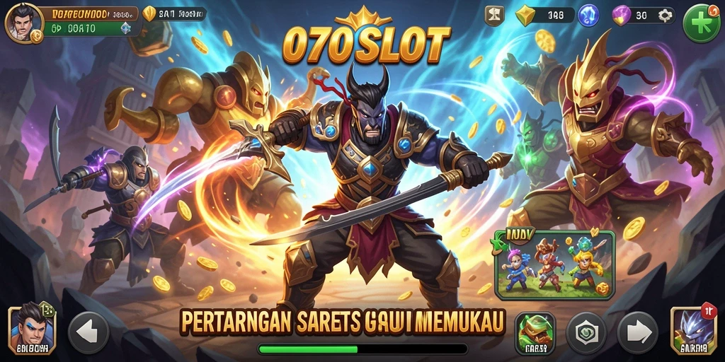 Tampilan screenshot gameplay 070SLOT yang menampilkan pertarungan seru.