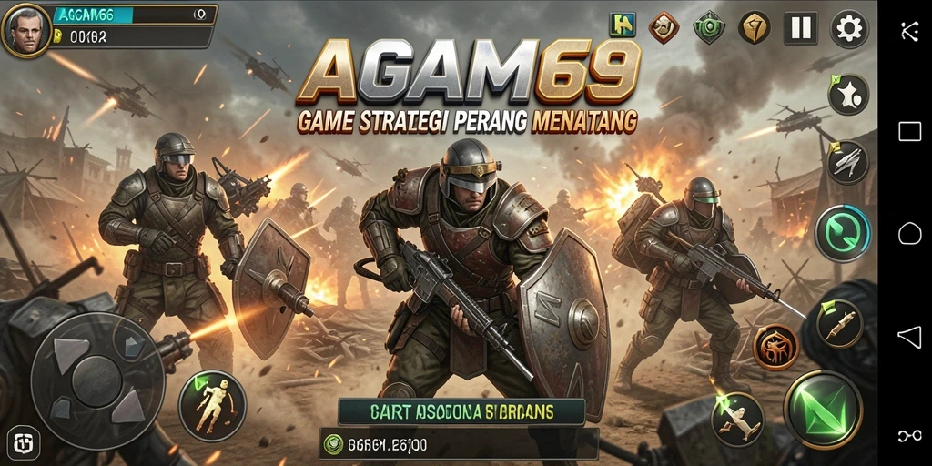 Tampilan menarik dari gameplay <strong>AGAM69</strong> dengan strategi perang yang mengasyikkan.