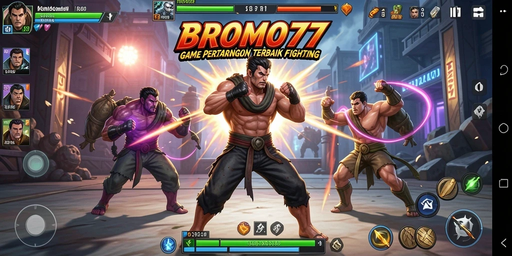 Tampilan gameplay BROMO77 yang seru dan penuh aksi pertarungan.