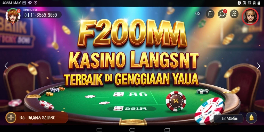 Tampilan gameplay nyata dari aplikasi F200M yang menampilkan layanan dealer langsung.