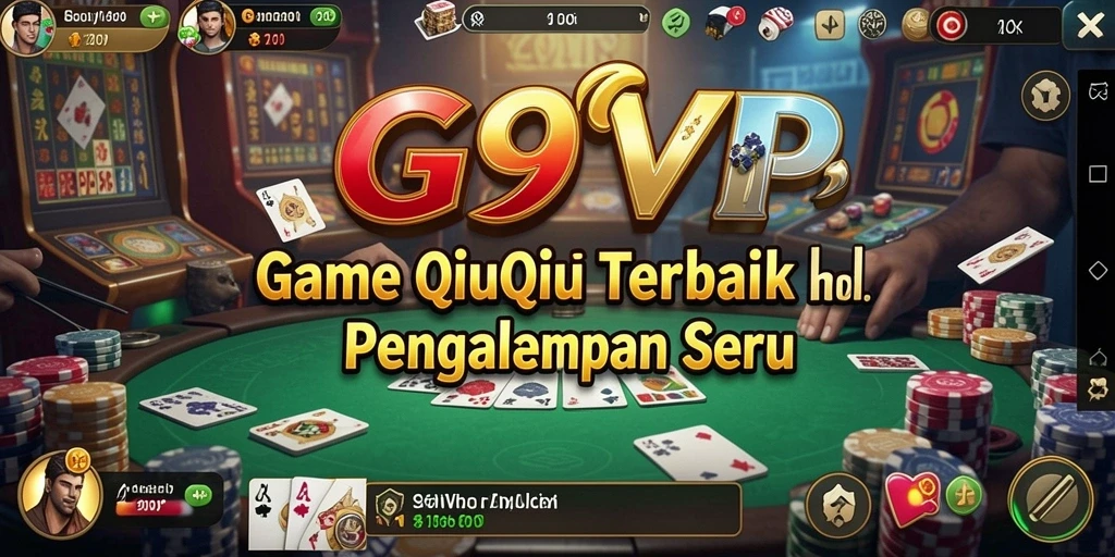 Screenshot G9VIP menunjukkan aksi seru permainan QiuQiu.