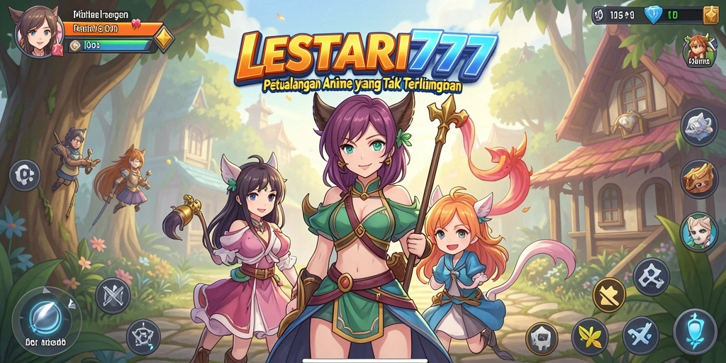 Tangkapan layar utama LESTARI777 menampilkan aksi seru dalam dunia Anime.