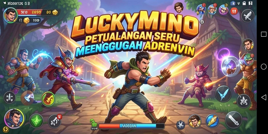 Tampilan gameplay seru di LUCKYMINO dengan tantangan yang mendebarkan.