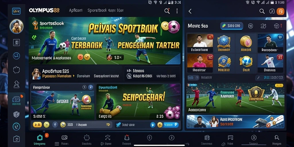 Tampilan menarik dari OLYMPUS88 saat gameplay Sportsbook.