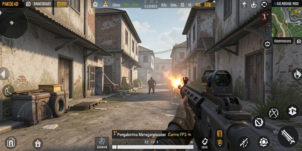 Tangkapan layar menampilkan aksi seru dari gameplay FPS PAKDE4D.