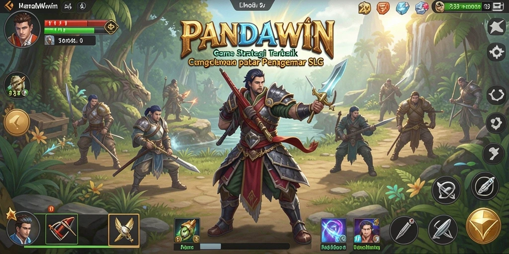Tampilan gameplay menarik dari PANDAWIN dengan elemen strategis.