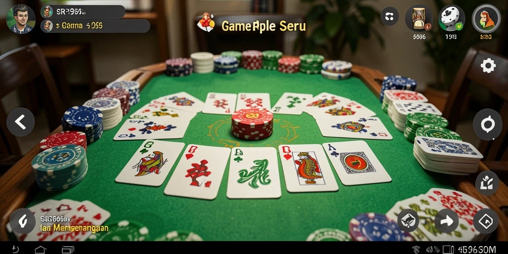 Screenshot gameplay Gaple yang seru dan interaktif di SR996.