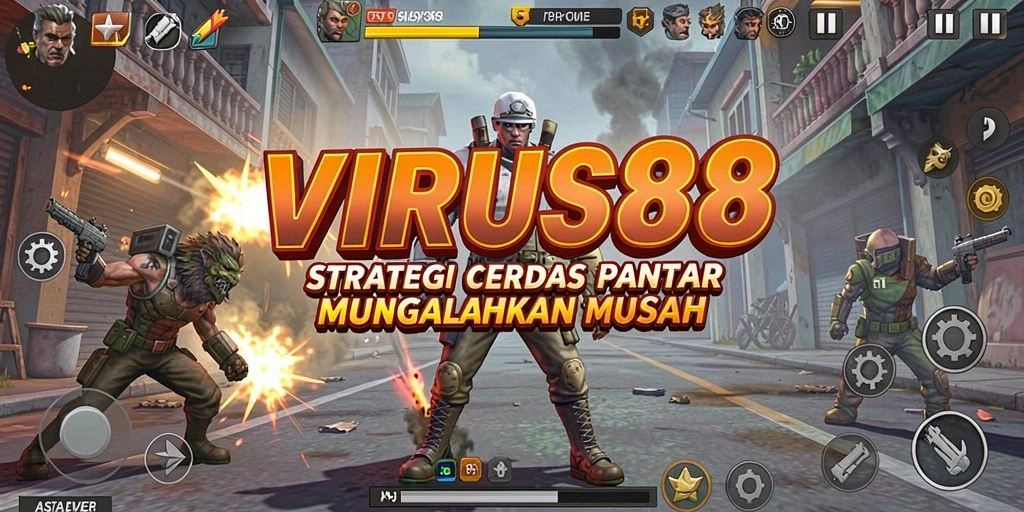 Tampilan gameplay menarik dari VIRUS88 yang penuh strategi.
