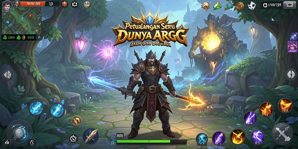 Tampilan dinamis gameplay WIN199 dalam aksi ARPG.